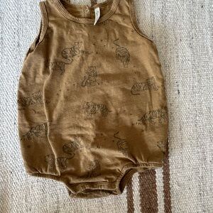 Rylee + Cru Tiger Bubble Romper 12-18M